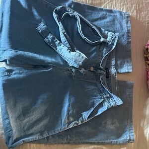 Light Blue Denim Pants with Belt